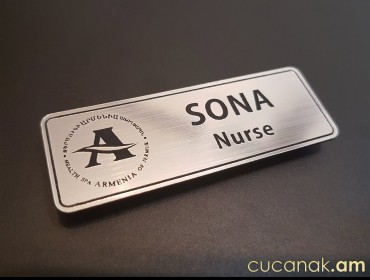 Plastic name magnetic badge