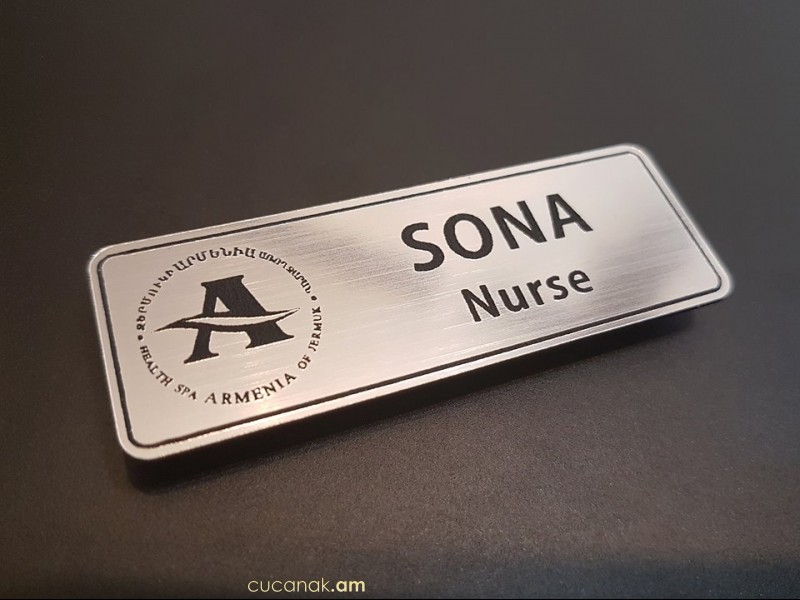 Plastic name magnetic badge